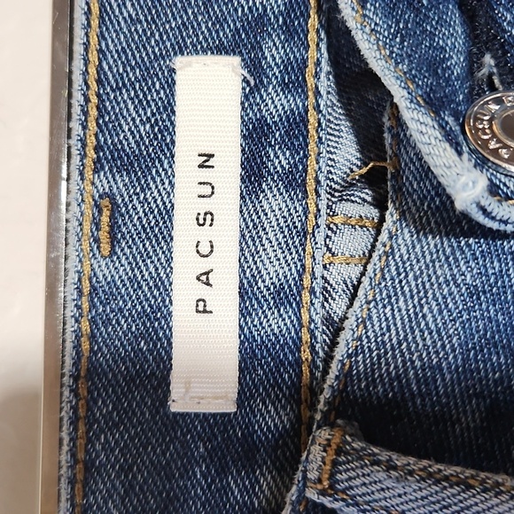 PACSUN  Ultra High Rise Slim Distressed Button Fly Jean 23 - Picture 5 of 12